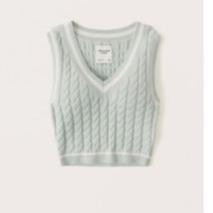 Abercrombie & Fitch Slim Cropped V-Neck Sweater